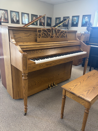 1992 Charles R Walter console piano in oak - Upright - Console Pianos